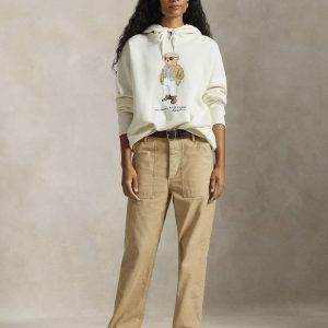 Aesthetic Teddy Bear Embroidered Hoodie in a vintage preppy style from Hype Outfit Shop
