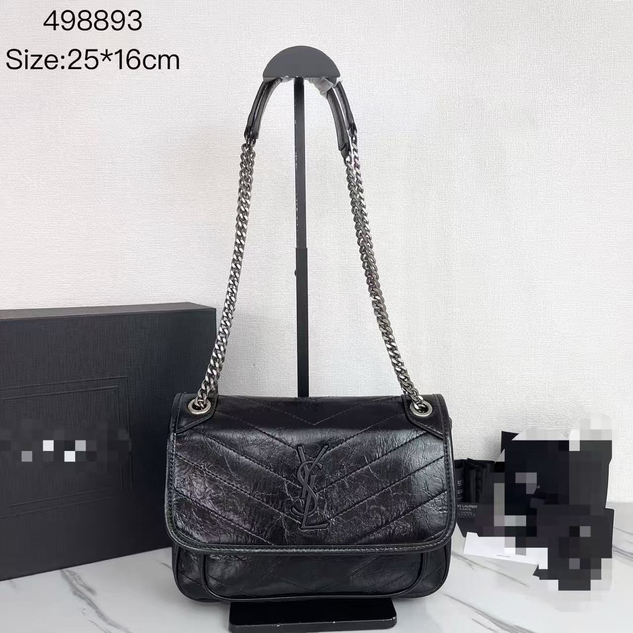 Quilted leather chain shoulder bag and luxury crossbody purse from Hype Outfit Shop
