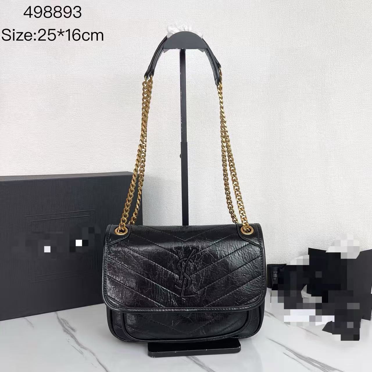 Quilted leather chain shoulder bag and luxury crossbody purse from Hype Outfit Shop