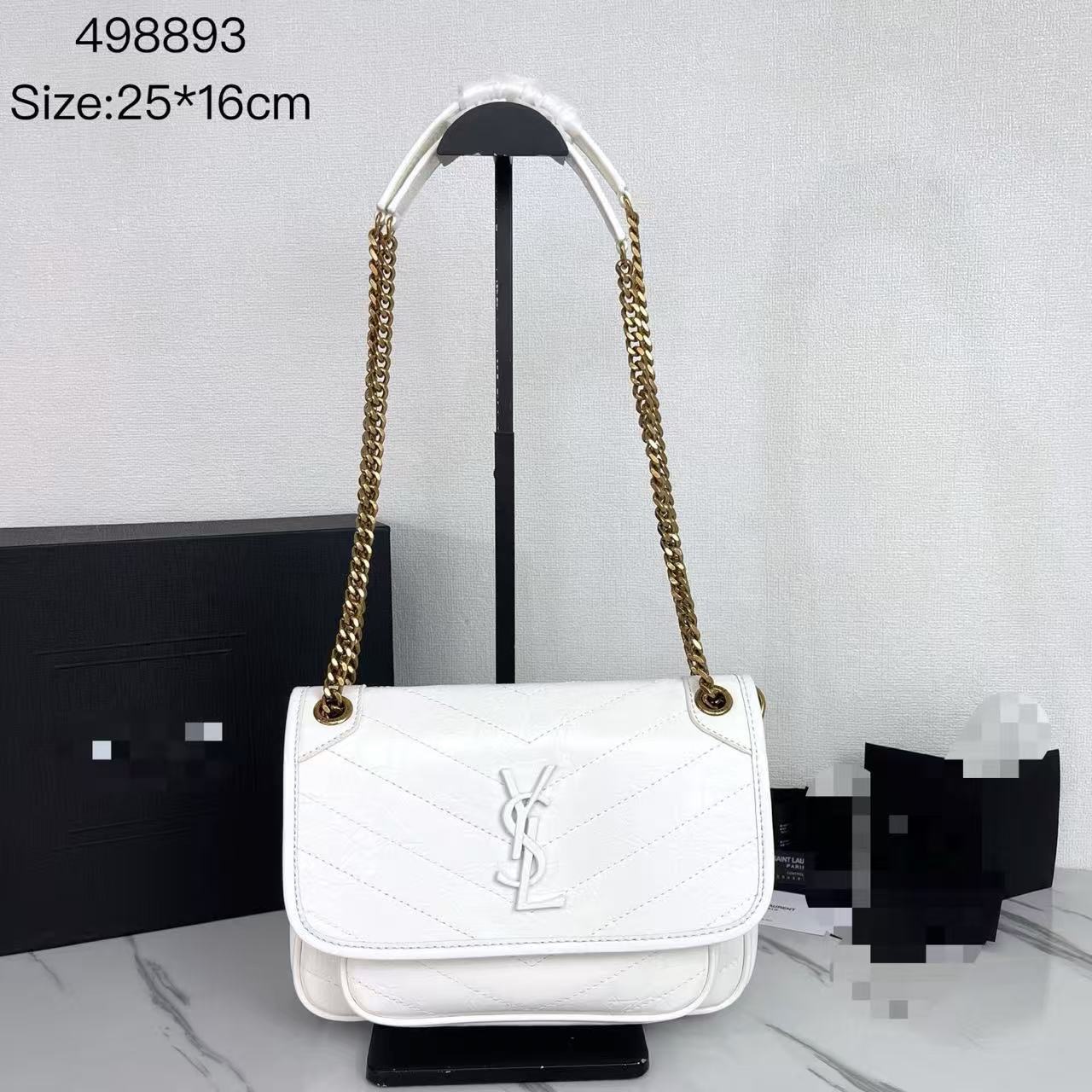 Quilted leather chain shoulder bag and luxury crossbody purse from Hype Outfit Shop