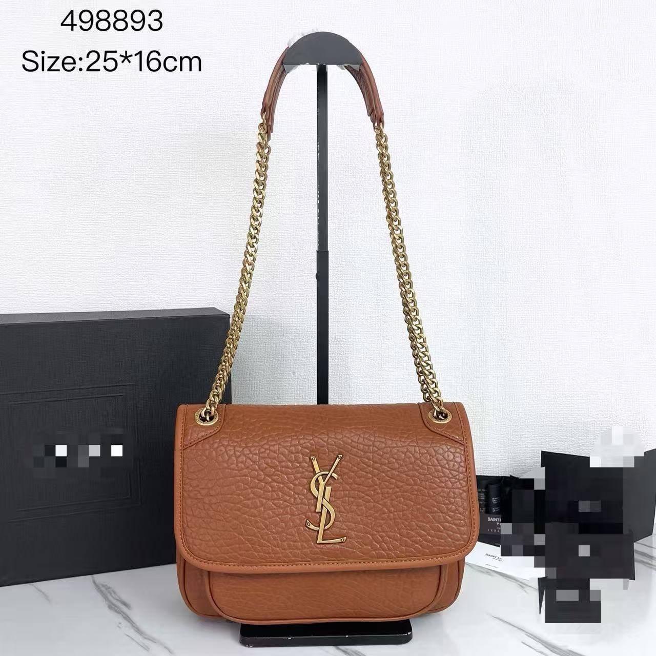 Quilted leather chain shoulder bag and luxury crossbody purse from Hype Outfit Shop