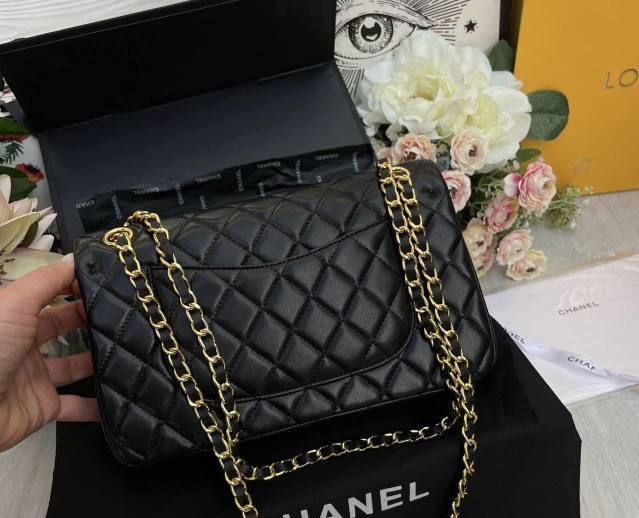Classic CF Caviar quilted flap crossbody bag 25cm with elegant chain strap from Hype Outfit Shop